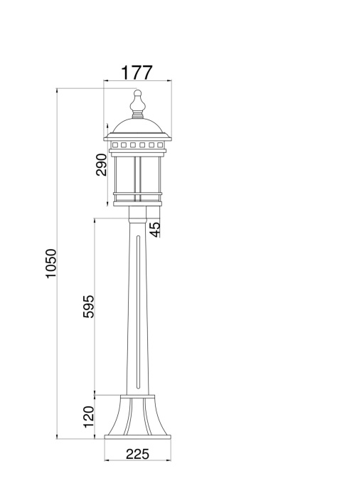 Садово-парковый светильник Maytoni Salamanca O031FL-01BR