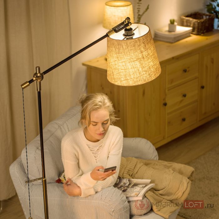Напольный торшер PIPE beige ImperiumLoft