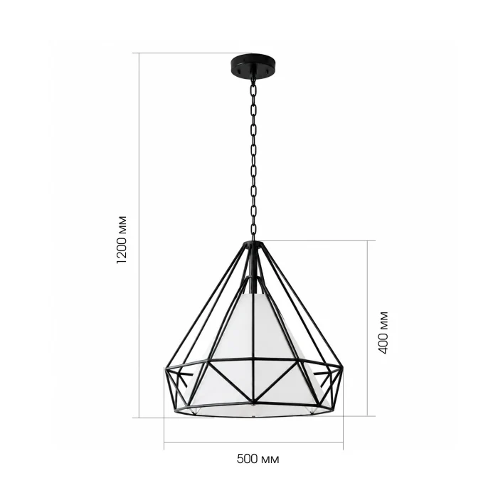 Светильник подвесной ST-Luce SL233.403.01 Черный/Черный, Белый E27 1*60W