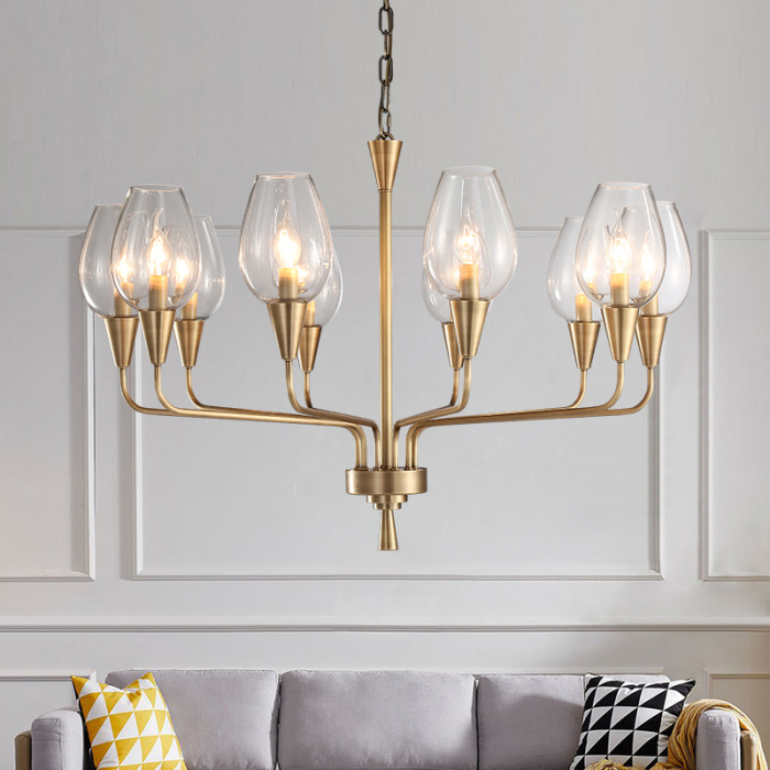 Подвесная дизайнерская люстра Viola 10 Синий ImperiumLoft