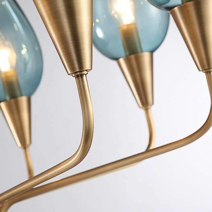 Подвесная дизайнерская люстра Viola 10 Синий ImperiumLoft