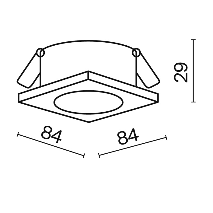 Встраиваемый светильник Maytoni Stark DL083-01-GU10-SQ-W