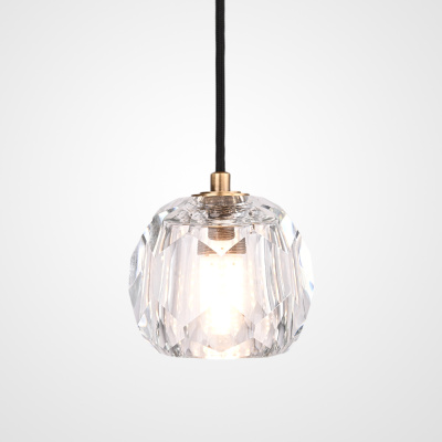 Подвесной светильник Boule De Cristal Single Rod Pendant Brass ImperiumLoft