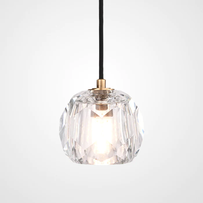 Подвесной светильник Boule De Cristal Single Rod Pendant Brass ImperiumLoft