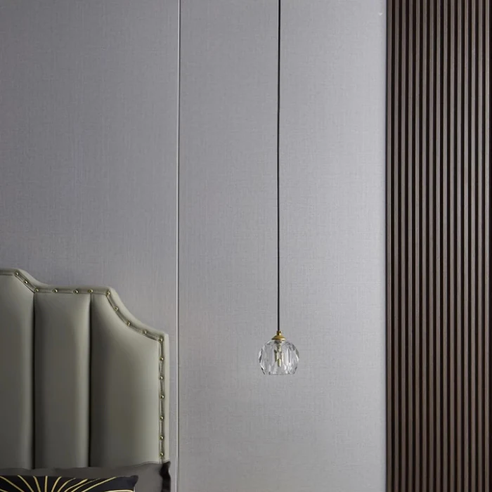 Подвесной светильник Boule De Cristal Single Rod Pendant Brass ImperiumLoft