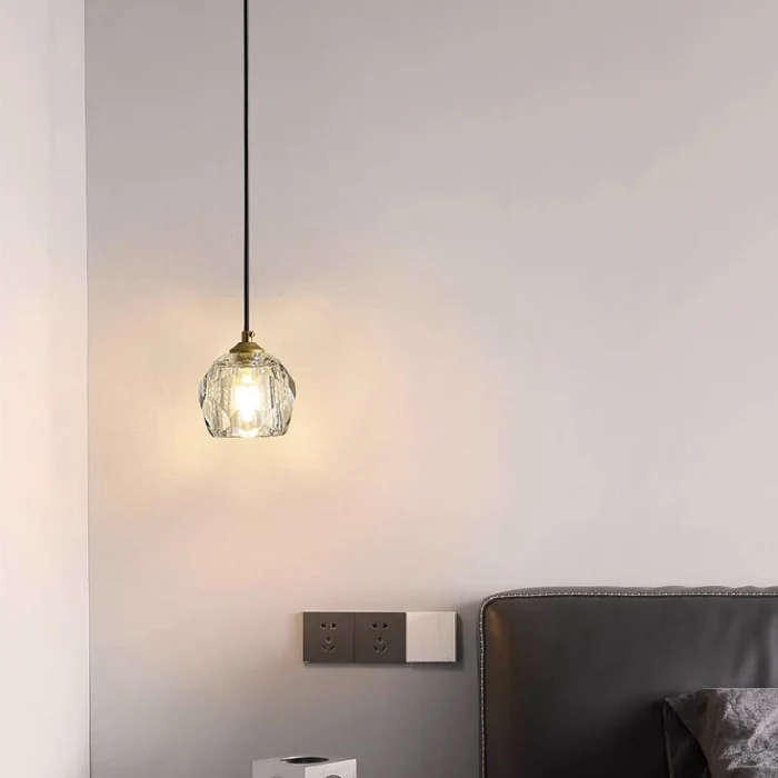 Подвесной светильник Boule De Cristal Single Rod Pendant Brass ImperiumLoft