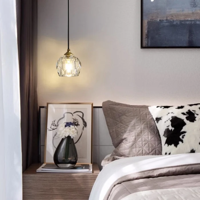 Подвесной светильник Boule De Cristal Single Rod Pendant Brass ImperiumLoft