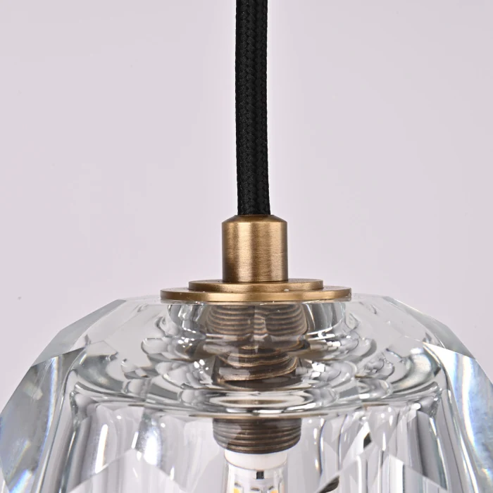 Подвесной светильник Boule De Cristal Single Rod Pendant Brass ImperiumLoft
