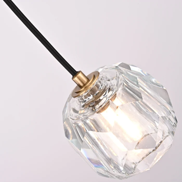 Подвесной светильник Boule De Cristal Single Rod Pendant Brass ImperiumLoft