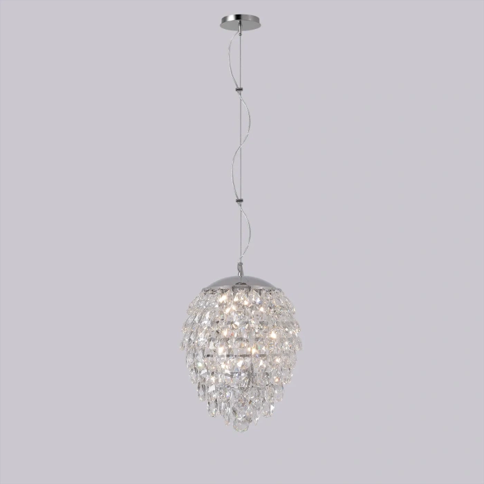 Светильник подвесной Crystal Lux CHARME SP6 CHROME/TRANSPARENT