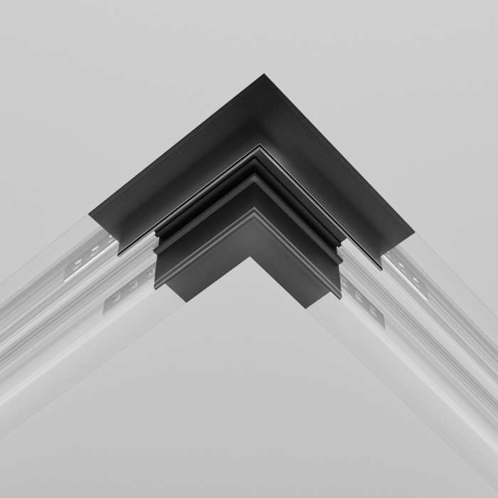 Коннектор угловой 90° Exility встраиваемый под ГКЛ 9,5 мм, черный Maytoni TRACL034-42B-R