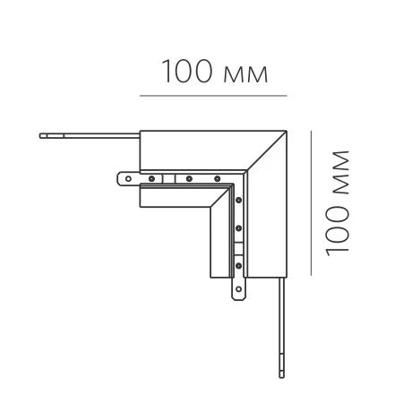 Угловой соединитель к шинопроводу Space F Led Technology SPACE F UGL IN B