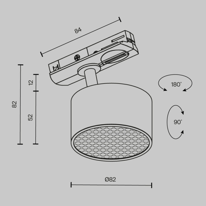 Трековый светильник Maytoni Glare TR225-1-GX53-W
