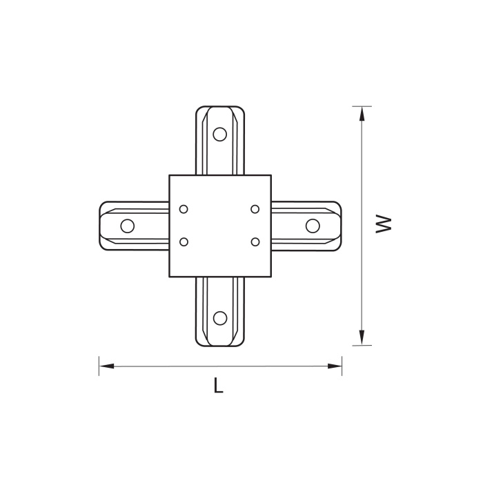 Коннектор Track 1 black in LIGHTSTAR 501147