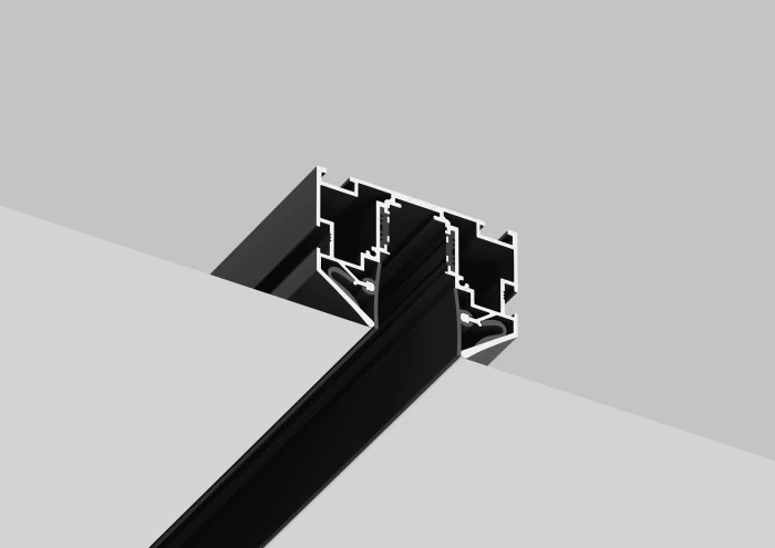 Встраиваемый магнитный трек в натяжной ПВХ потолок SPACE Crystal Lux CLT 0.134 01 L2000 BL