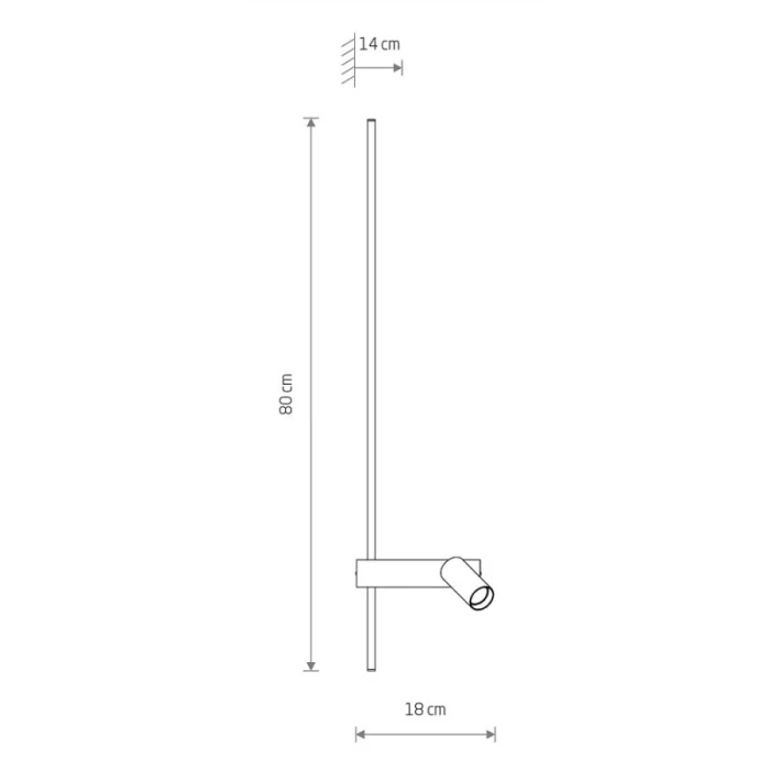 Настенный светильник Nowodvorski Easy Led Left Black 11425
