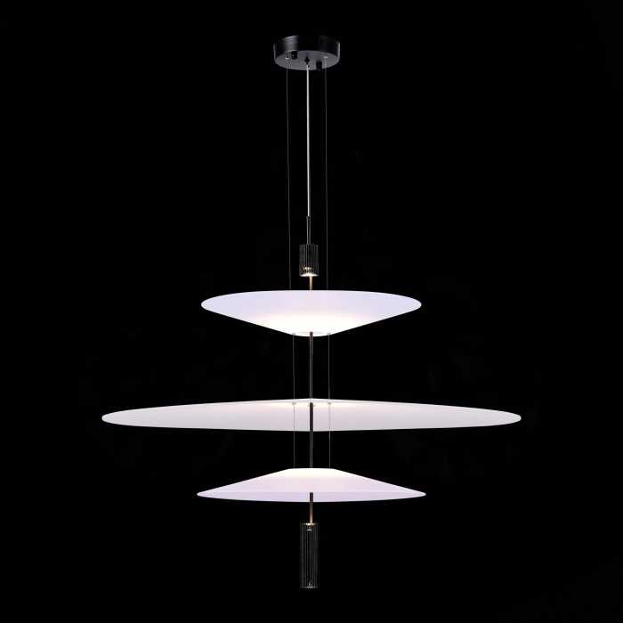 Люстра подвесная ST-Luce Черный/Белый LED 1*15W 3000K SL6101.423.01