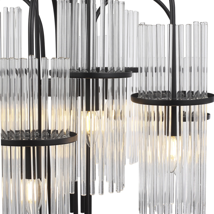 Светильник подвесной ST-Luce черный/прозрачный E14 9*40W SL6145.403.09