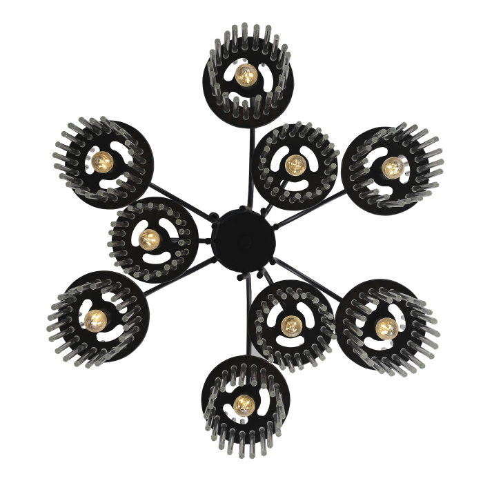 Светильник подвесной ST-Luce черный/прозрачный E14 9*40W SL6145.403.09