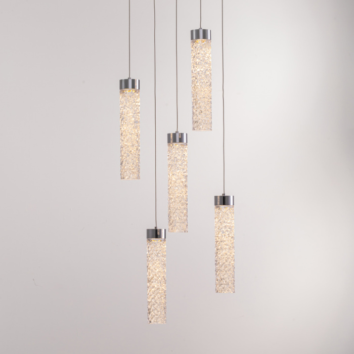 Подвесной светильник Delight Collection MD24030028 MD24030028-5A chrome/clear