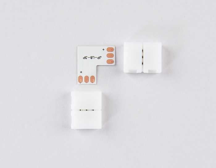 Соединитель угловой L для светодиодной ленты 2835 12/24V (3 конт.) GS6601 (10шт) Ambrella light GS6601