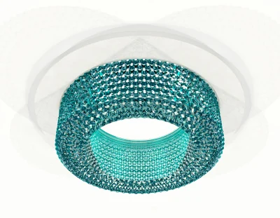 Комплект встраиваемого светильника с композитным хрусталем Ambrella light XC7621023