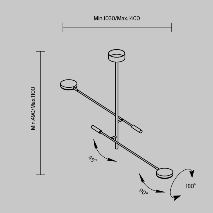 Люстра на штанге Maytoni Fad MOD070CL-L15W3K1
