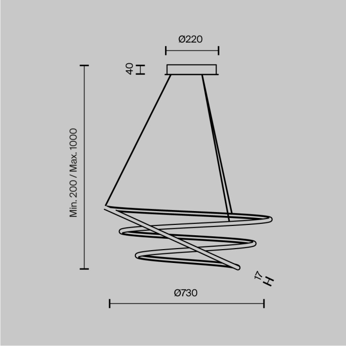 Подвесная люстра Maytoni Nola MOD100PL-L88BSK1