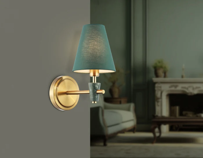 Настенный светильник с абажуром и мрамором AMBRELLA light LH75055