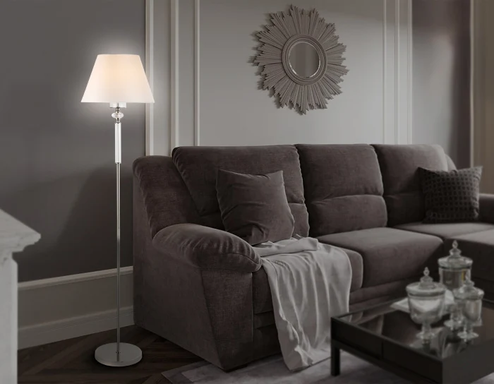 Напольный светильник с абажуром и хрусталем AMBRELLA light LH71008