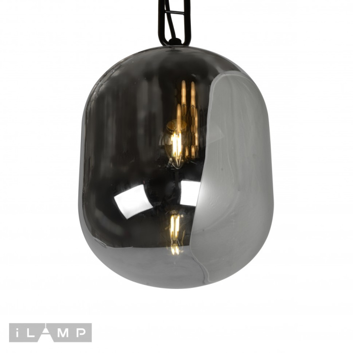 Подвесной светильник iLamp Mono 8792S/1P Серый дым+черный
