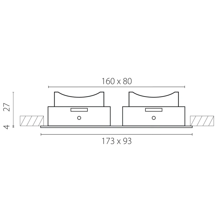 Рамка термостойкая PVC д/крепления LED источника света в подвесном потолке Piano Lightstar 012826