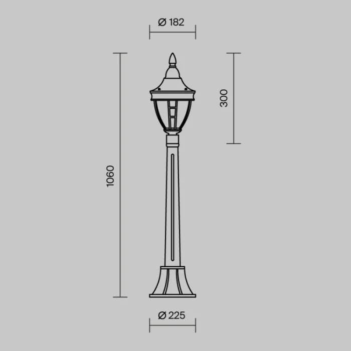 Садово-парковый светильник Maytoni Rivoli O026FL-01B