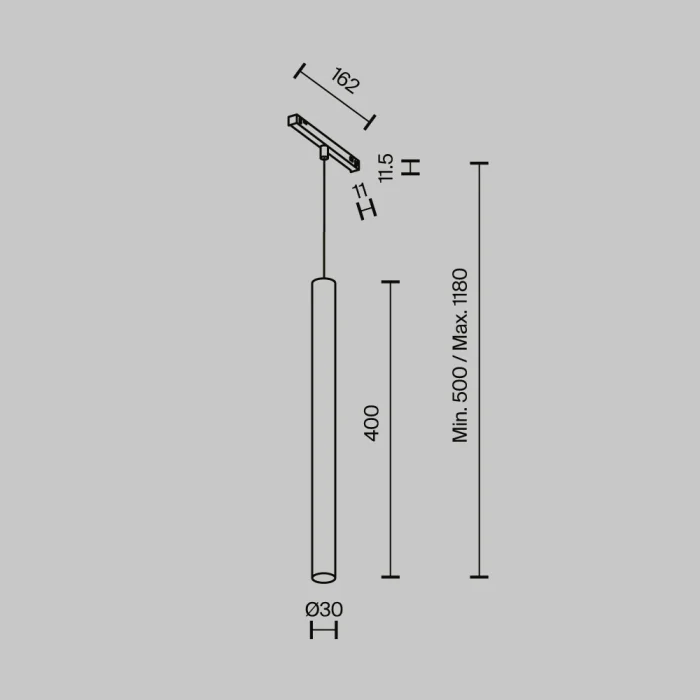 Трековый магнитный светильник Maytoni Technical Focus Led Exility X TR245-7W4K-B