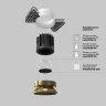 Встраиваемый светильник Maytoni Round DL058-7W3K-TRS-BS