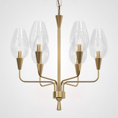 Подвесная дизайнерская люстра Viola 6 Прозрачный ImperiumLoft