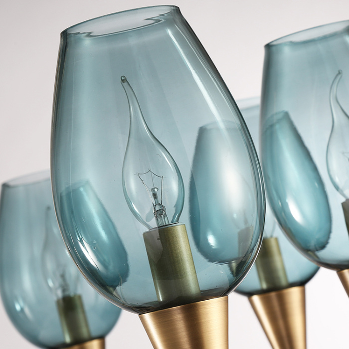 Подвесная дизайнерская люстра Viola 6 Прозрачный ImperiumLoft