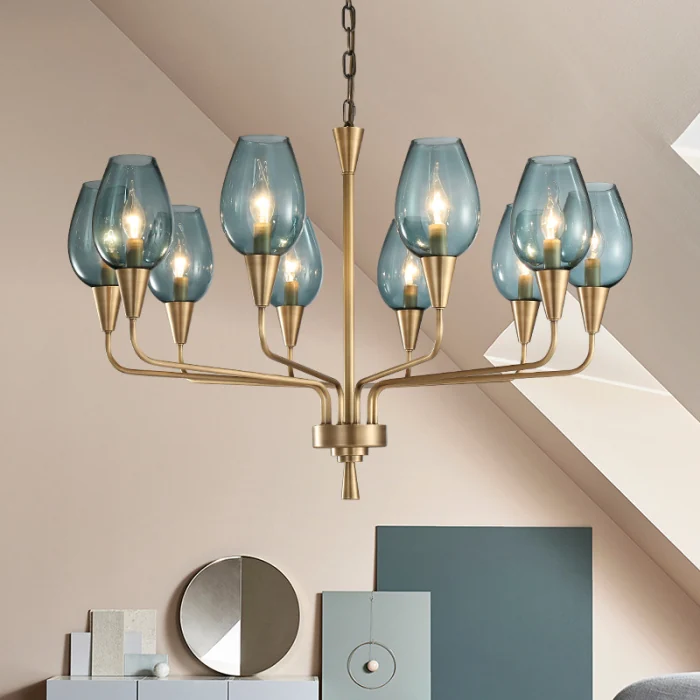 Подвесная дизайнерская люстра Viola 6 Прозрачный ImperiumLoft