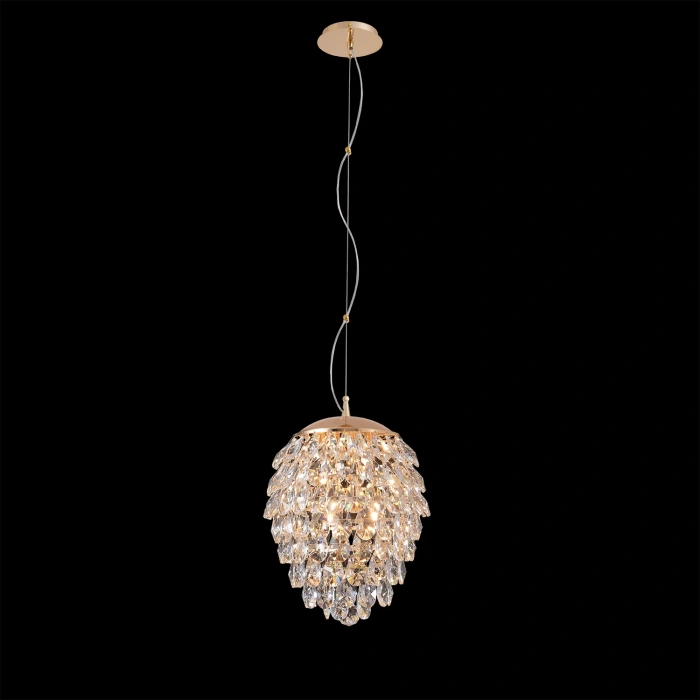 Светильник подвесной Crystal Lux CHARME SP6 GOLD/TRANSPARENT