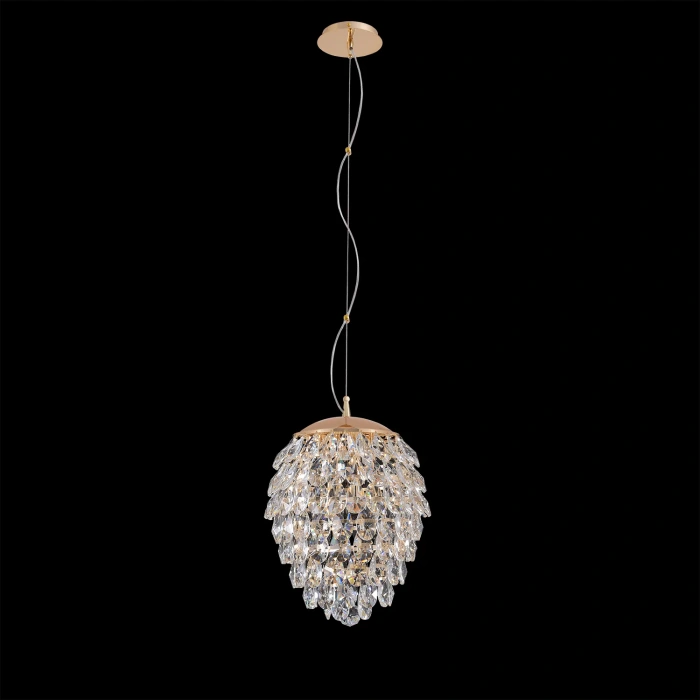 Светильник подвесной Crystal Lux CHARME SP6 GOLD/TRANSPARENT