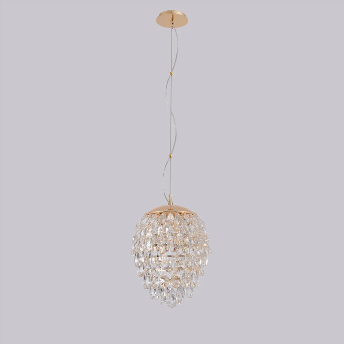 Светильник подвесной Crystal Lux CHARME SP6 GOLD/TRANSPARENT