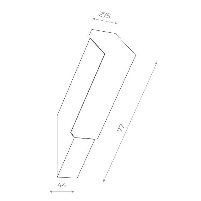 Светильник уличный настенный ST-Luce SL096.411.02 Черный/Белый LED 2*2W