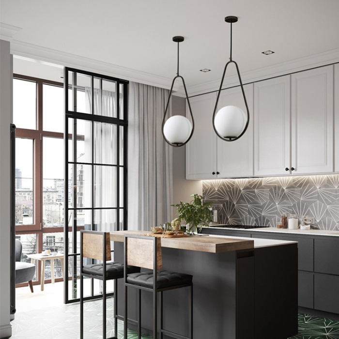 Подвесной светильник HOOP DROP Black ImperiumLoft