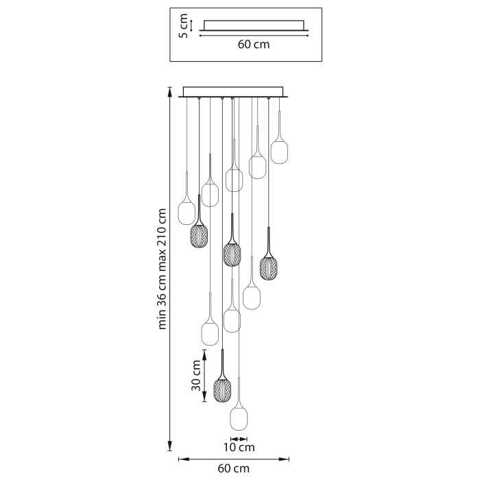 Люстра подвесная Acrile Lightstar 738131