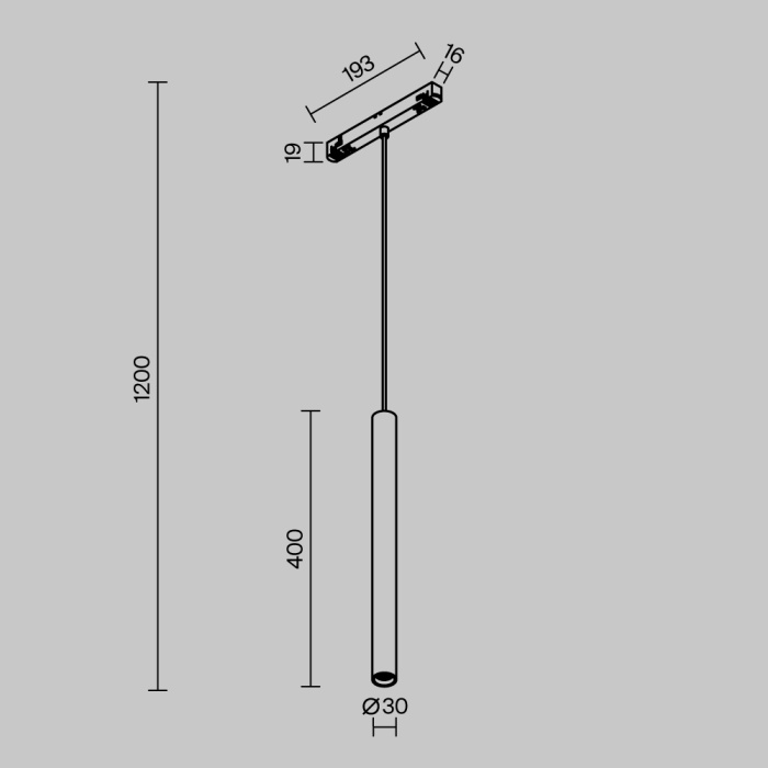 Трековый подвесной светильник Maytoni Focus LED TR226-4-5WTW-M-DSZ-W