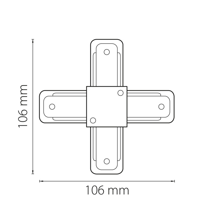 Коннектор Track 1 white LIGHTSTAR 502146