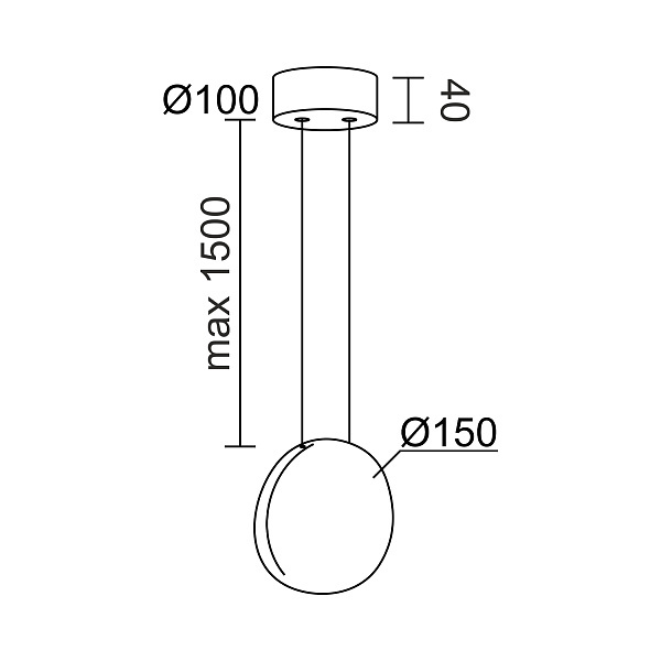 Подвесной светильник Ledron 9203P/1B White