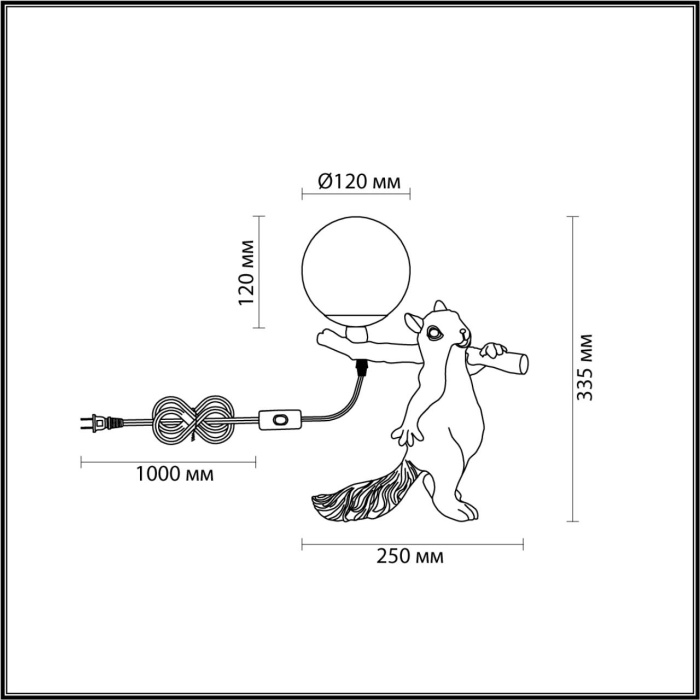 Настольная лампа SQUIRREL LUMION 6522/1T