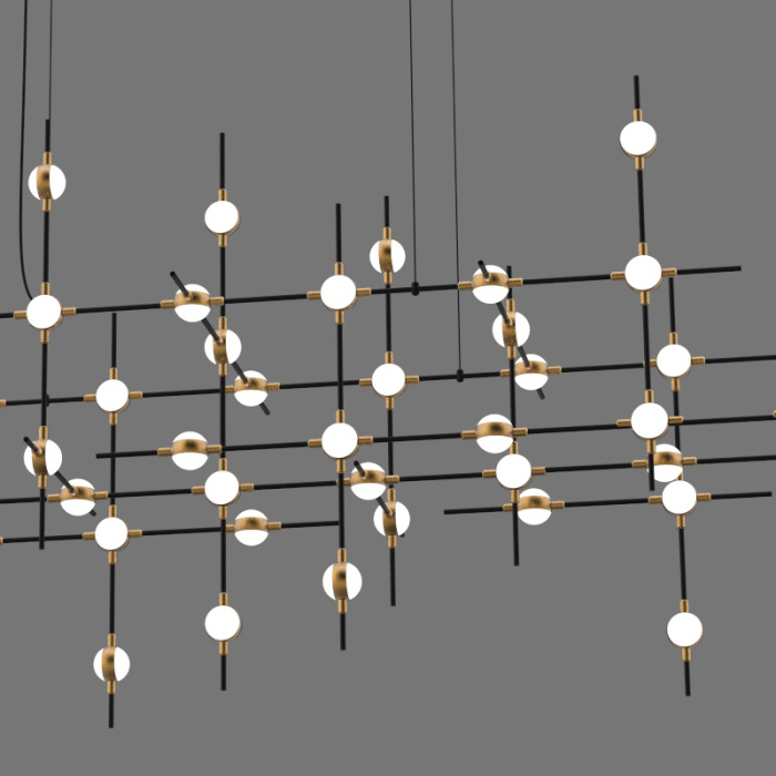 Подвесная люстра Delight Collection Molecular MD18001067-55A black/gold