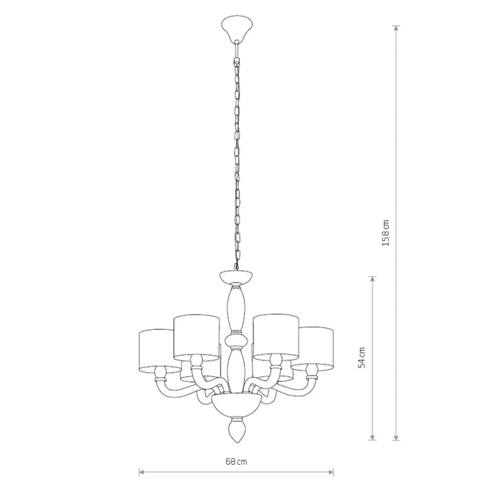 Люстра подвесная Nowodvorski Newport White 8156